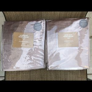 Pair of West Elm Luster Velvet Curtains 48x84” NEW